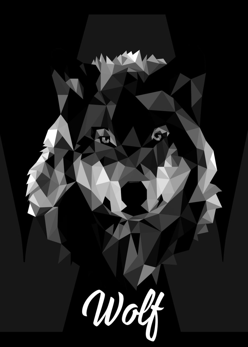 'Wolf' Poster, picture, metal print, paint by minh doan | Displate