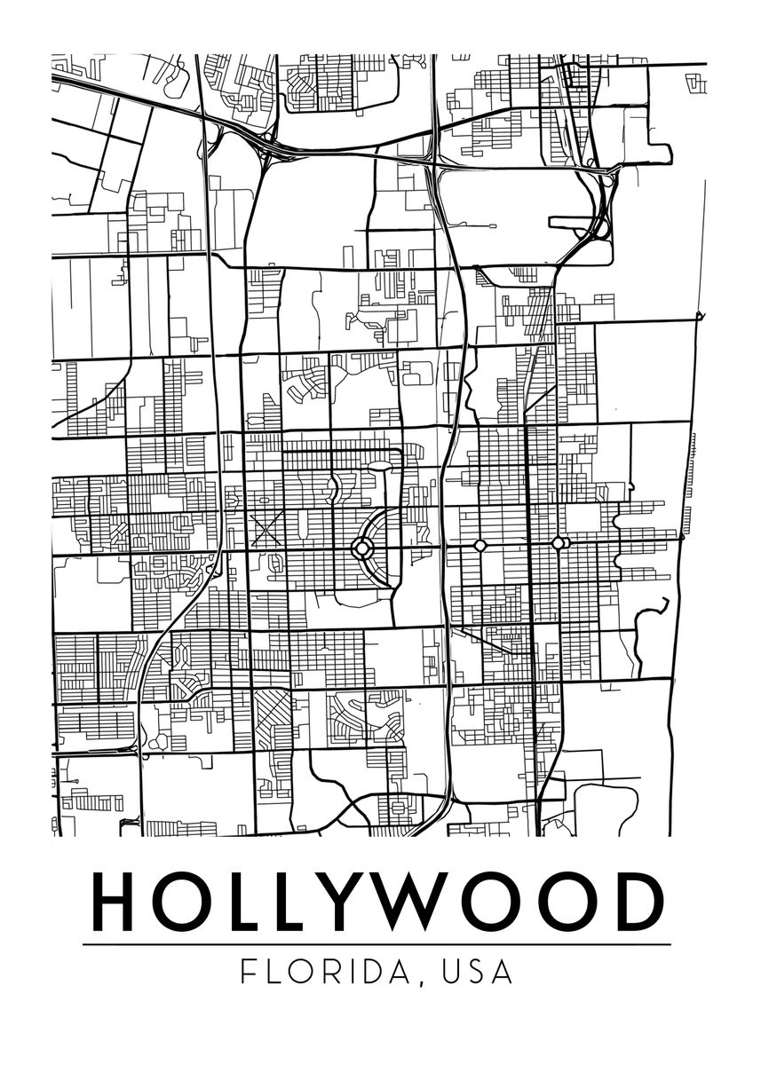 39 Hollywood Florida Map 39 Poster - 157b1489e4738a008cdb7371ec53a4e3 A273e34a367725950342564baf87948f