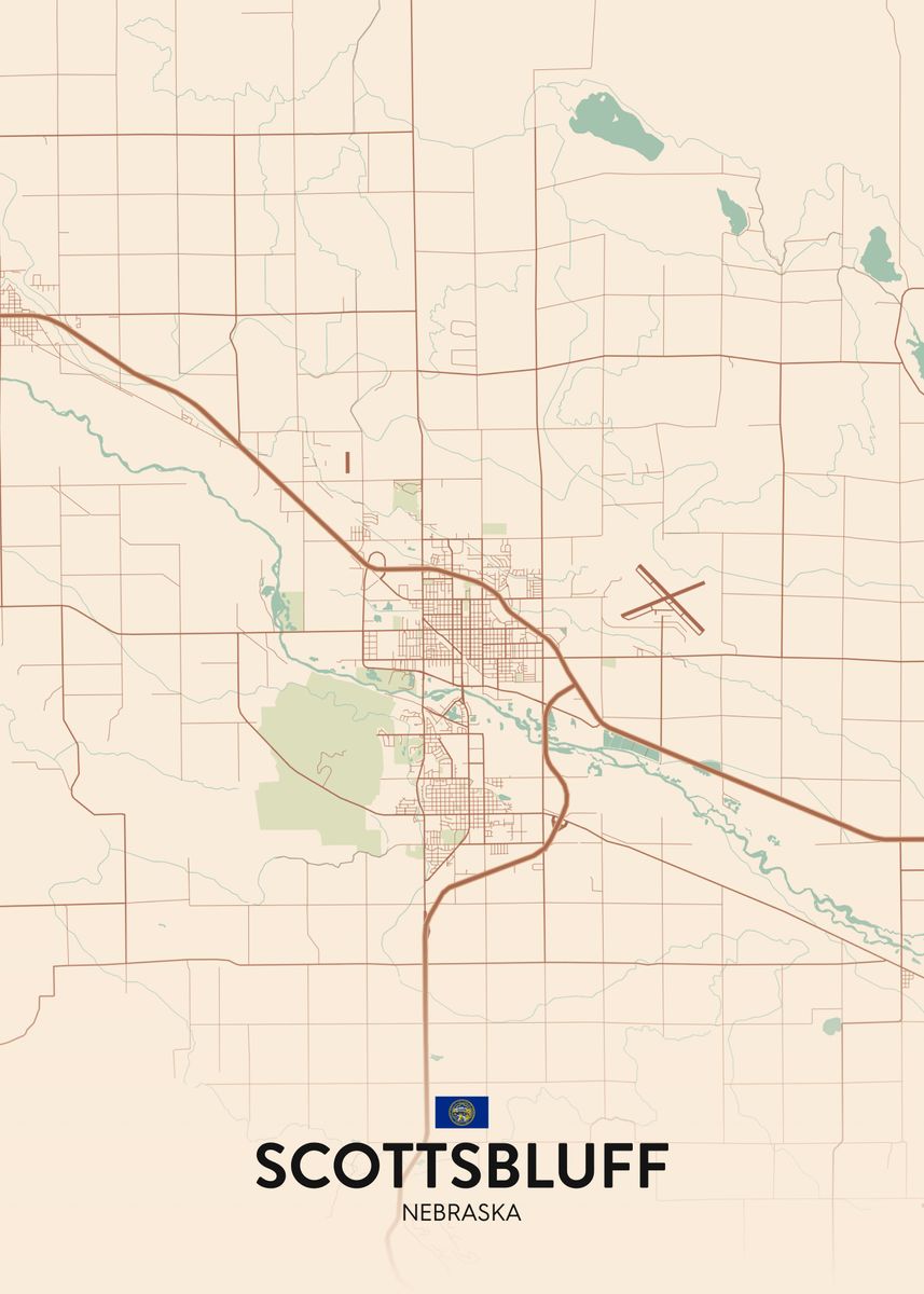 'Scottsbluff NE' Poster by IMR Designs Displate