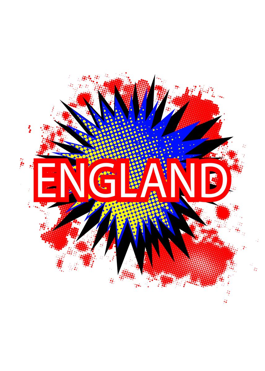 England Exclamation Poster By Homestead Digital Displate 1769