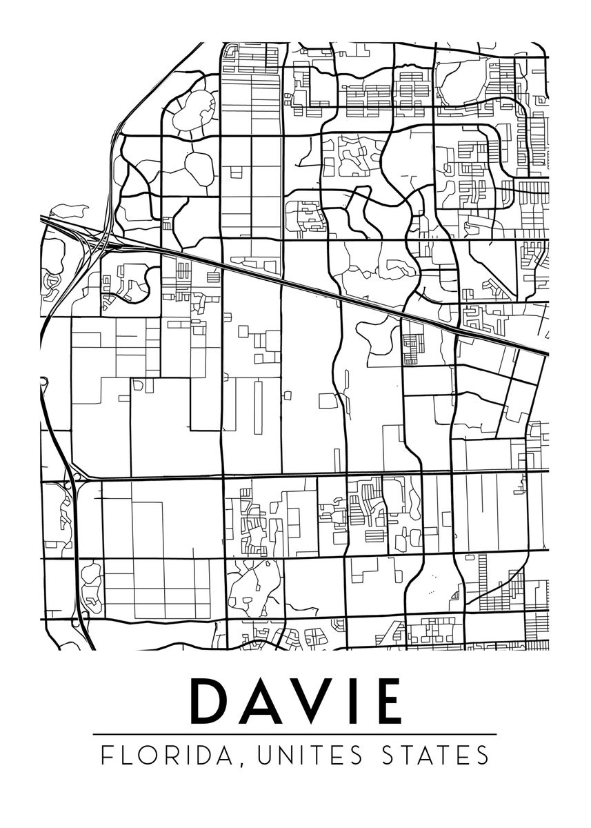 Davie Florida Zip Code Map Detailed