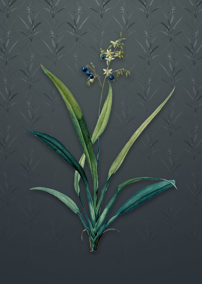 'Vintage Flax Lilies' Poster, picture, metal print, paint by Holy Rock ...