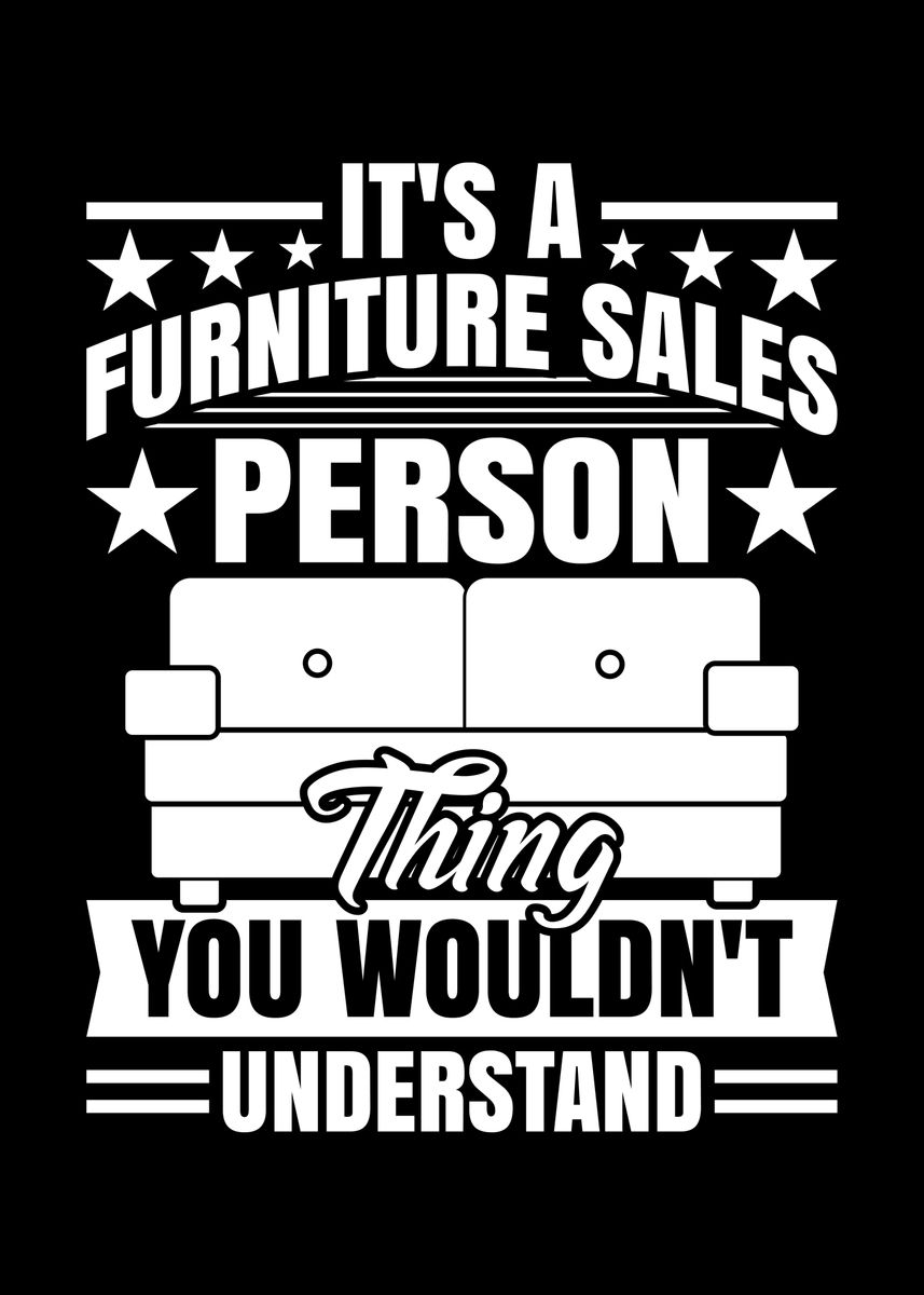 'Furniture Sales Person' Poster by Lukes Pixel Studio Displate