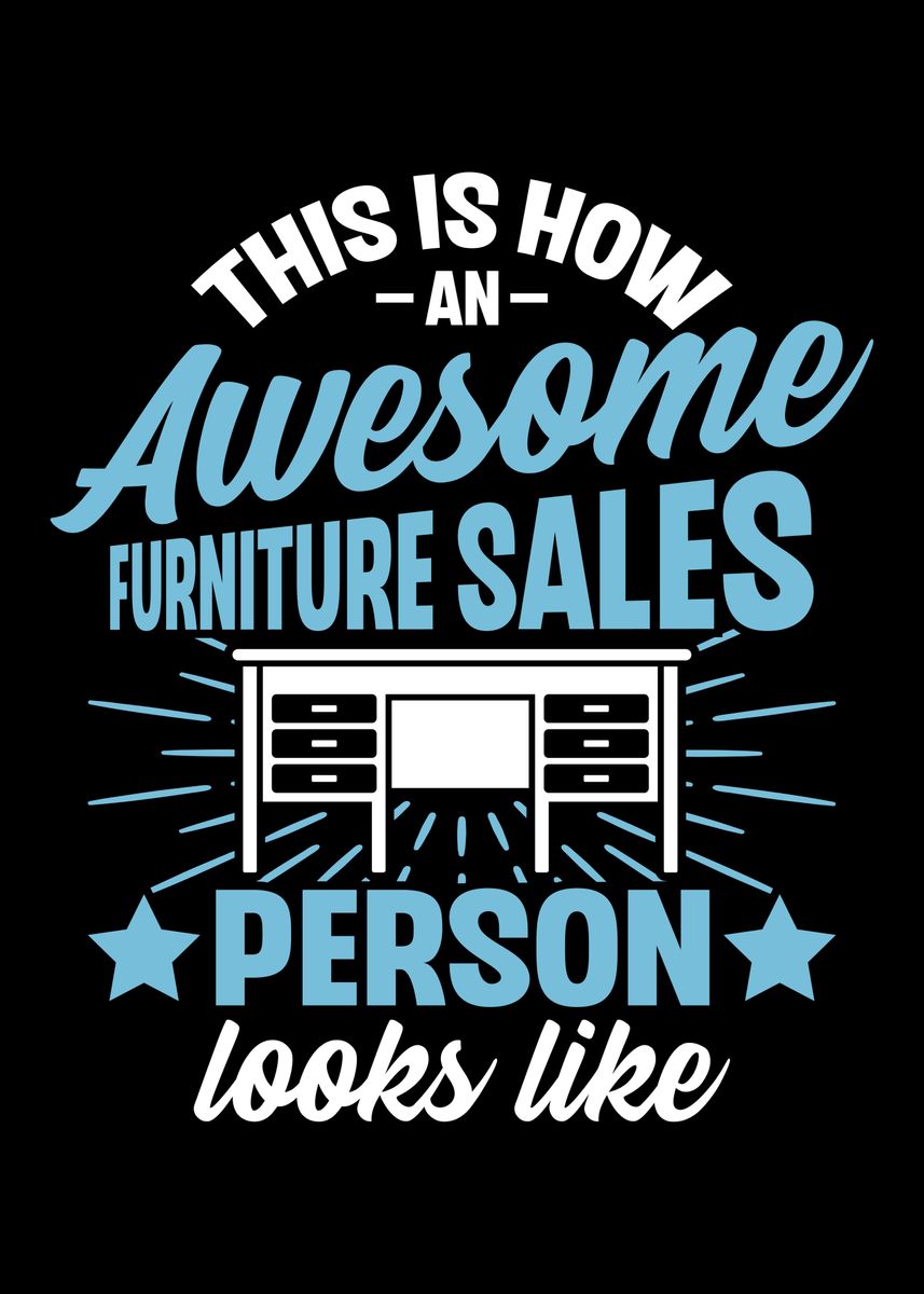 'Furniture Sales Person' Poster by Lukes Pixel Studio Displate
