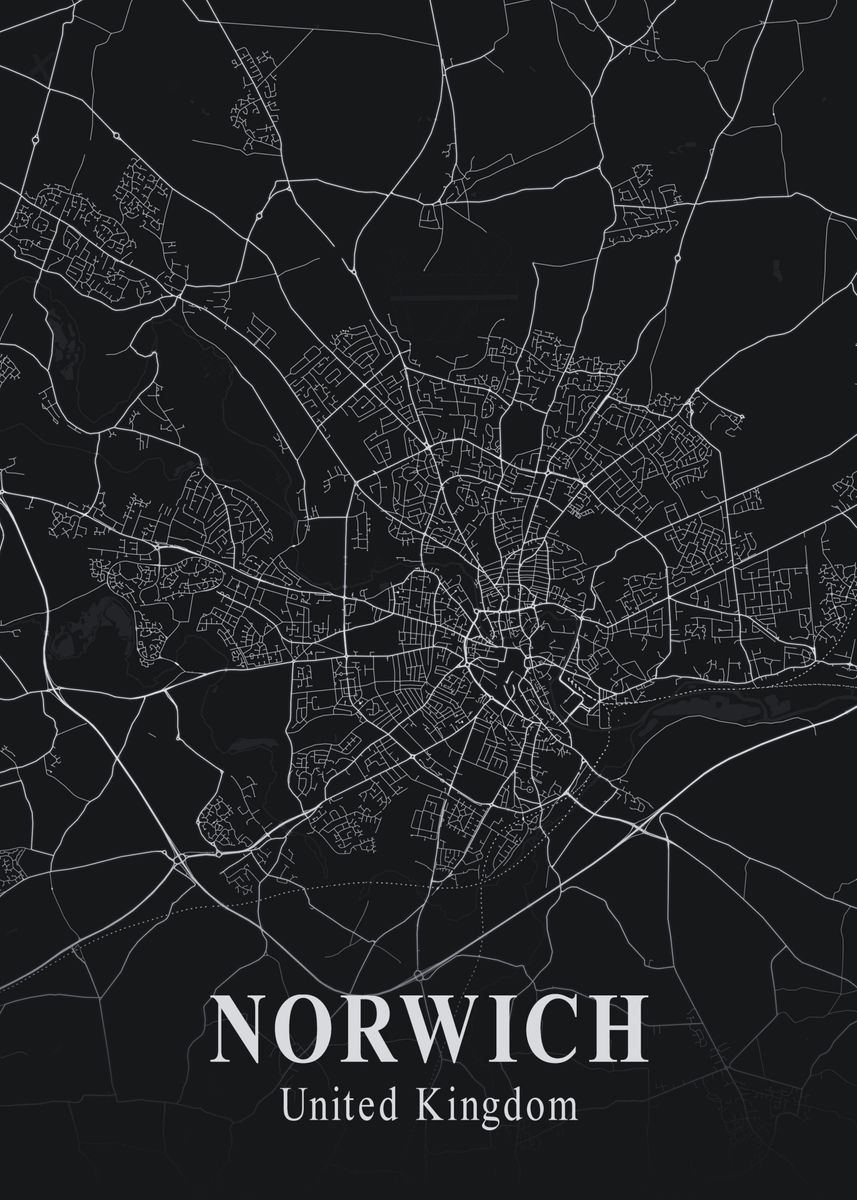 Norwich City Map Poster Picture Metal Print Paint By Nae Displate   34be1ecaeeb53e1a6b09df3a3a343f1a 69456522616b4466a77a8a95e449543f 