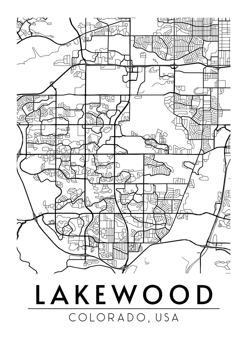 'Lakewood Colorado Map' Poster by Neo Design Displate