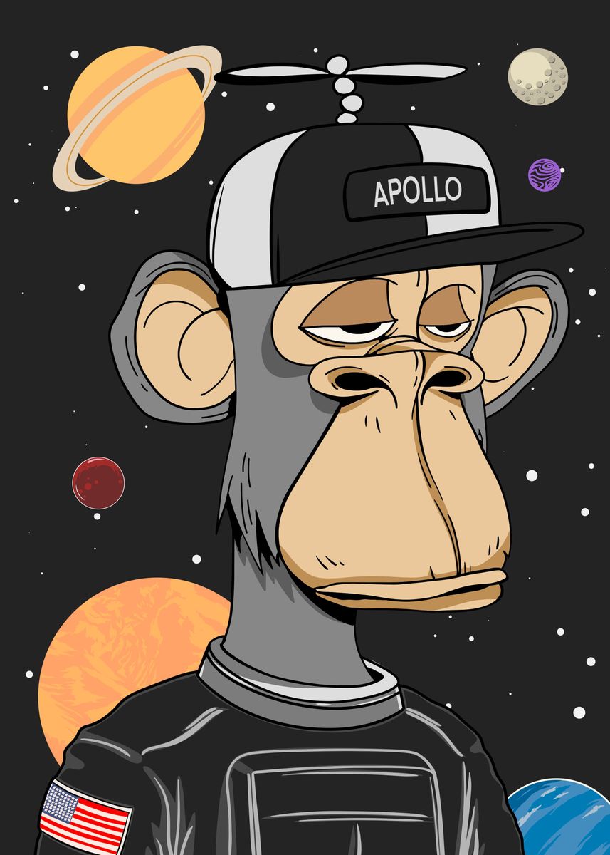 'Astronaut ape' Poster, picture, metal print, paint by Magic Apes ...
