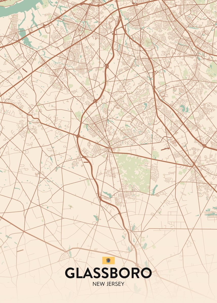 'Glassboro NJ' Poster, picture, metal print, paint by IMR Designs