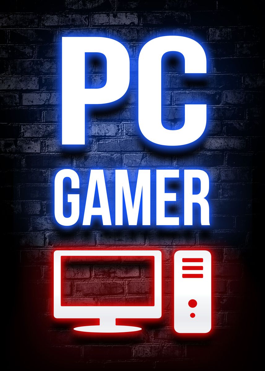 'Pc Gamer ' Poster, picture, metal print, paint by Kitty Kit | Displate