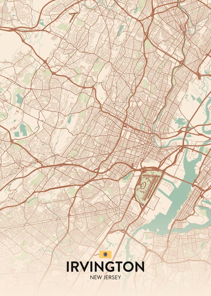 'Irvington NJ' Poster by IMR Designs Displate