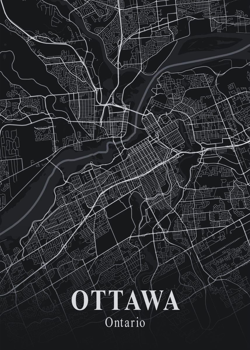 Ottawa City Map Poster Picture Metal Print Paint By Nae Displate   0ff8806ecbae3fc69977a639da2c09d1 Fd65db4944795847be48c032f064bed2 