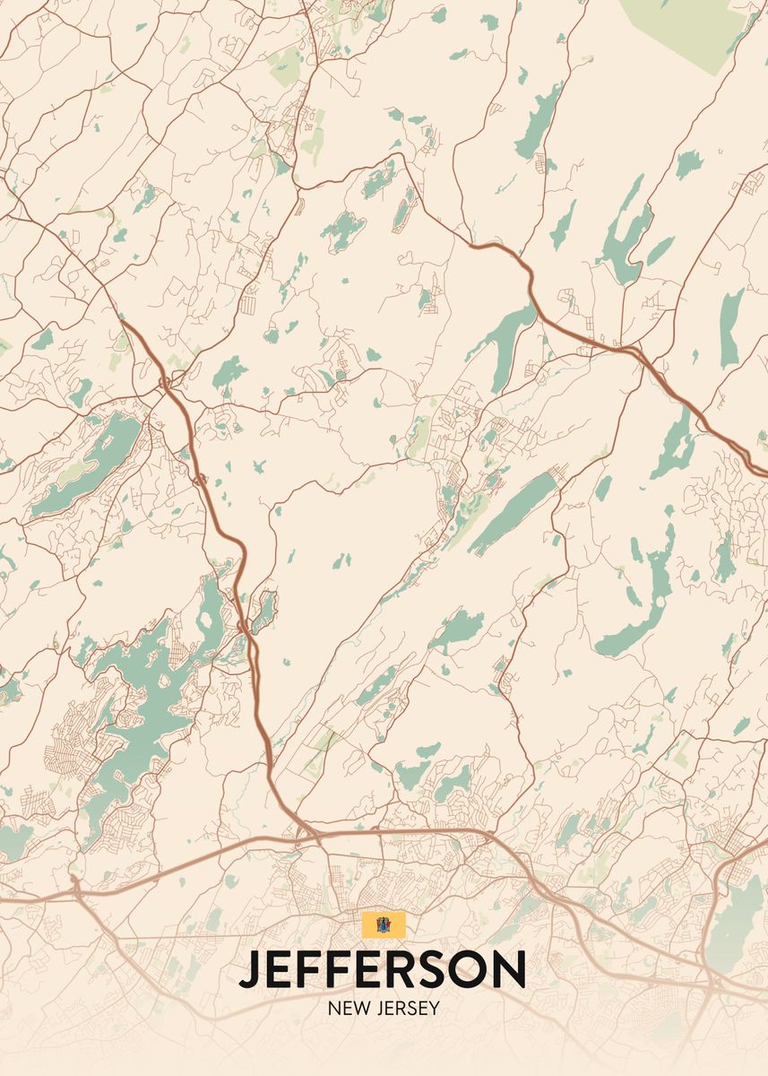 'Jefferson NJ' Poster by IMR Designs Displate