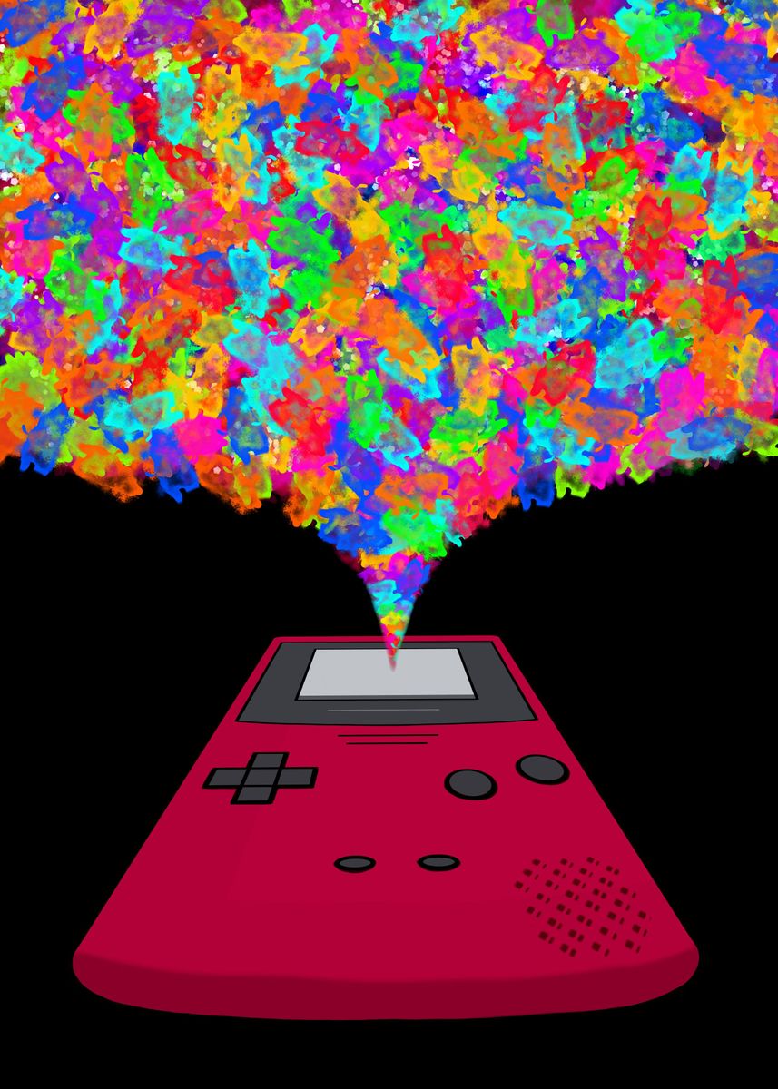 'Game Boy Abstract' Poster, picture, metal print, paint by Va Mitha ...
