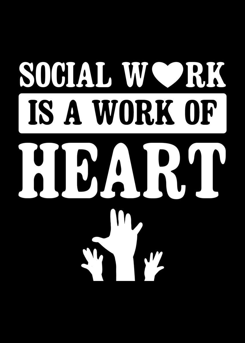 'Social Work Quote' Poster, picture, metal print, paint by FunnyGifts ...