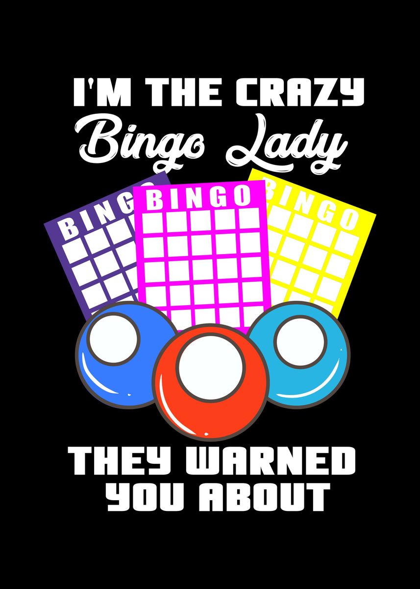 'Crazy Bingo Lady' Poster by Uwe Seibert | Displate