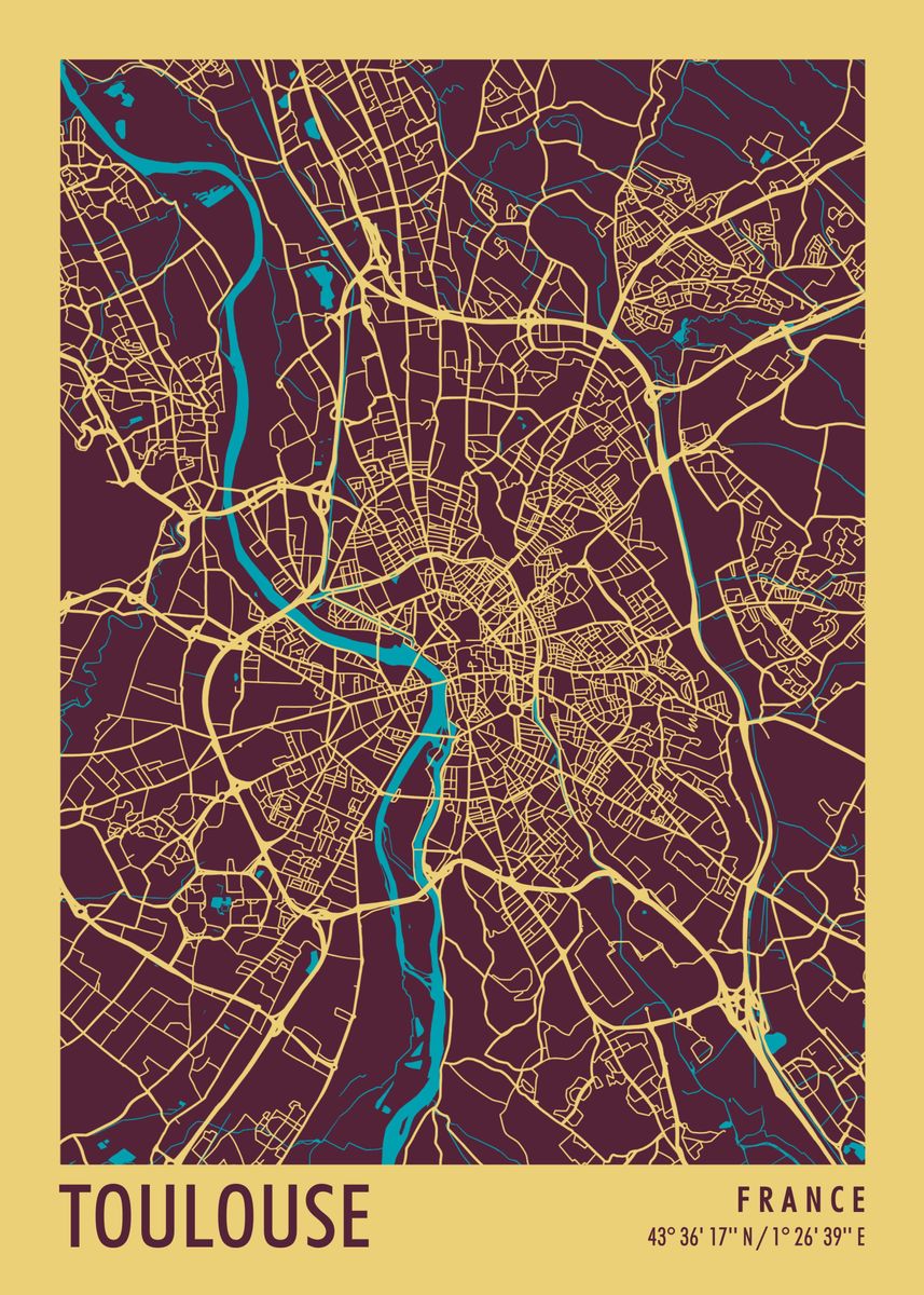 'Toulouse' Poster by Miracle Studio Displate