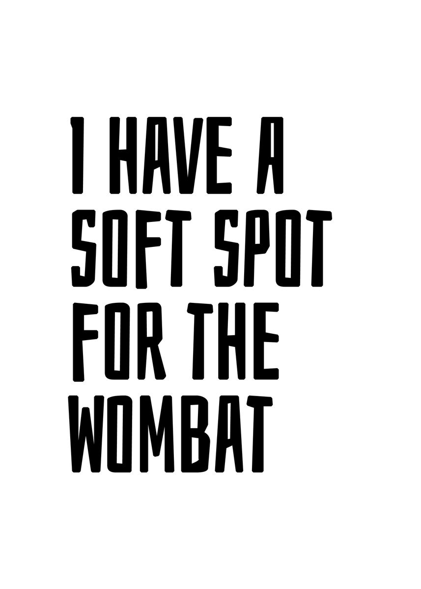 'Soft spot for the Wombat' Poster by MarkOnDark Displate