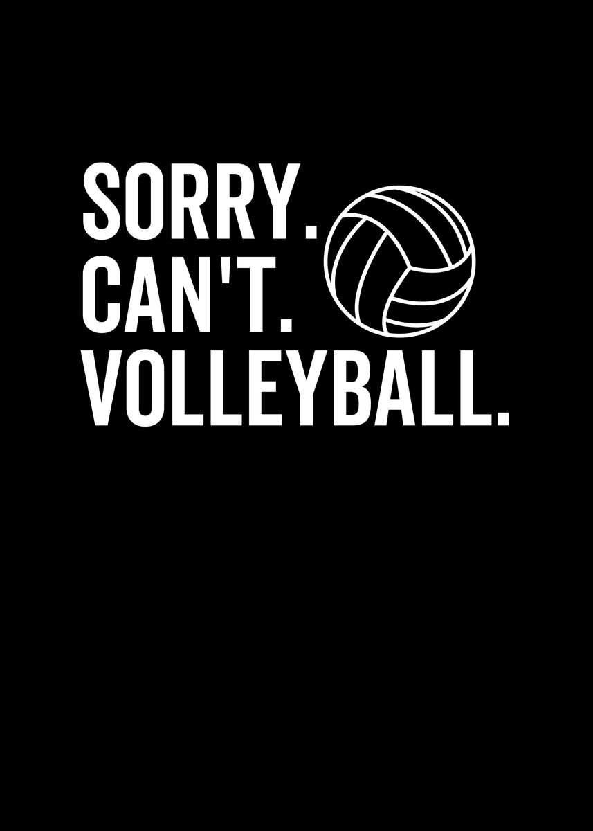 'Sorry Cant Volleyball' Poster by TheLoneAlchemist | Displate