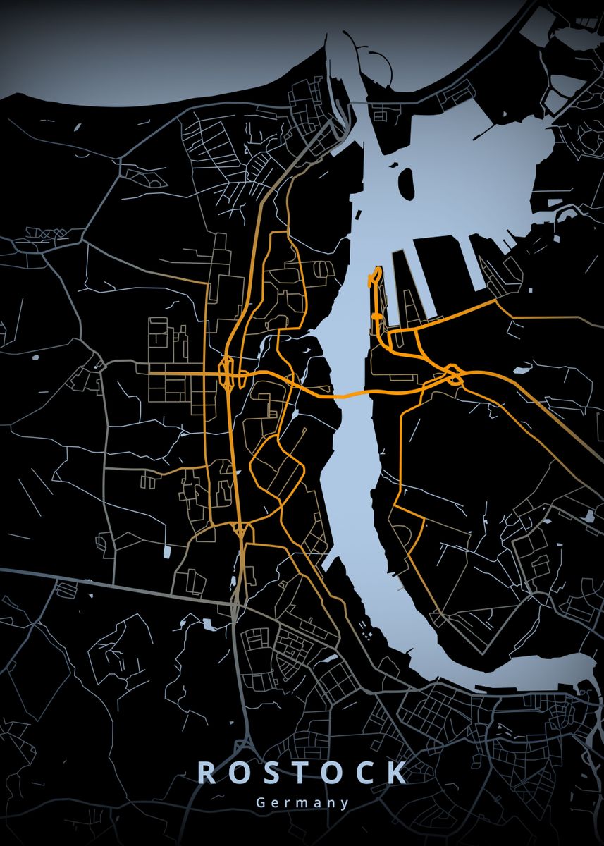 'Rostock' Poster, picture, metal print, paint by Deeo | Displate