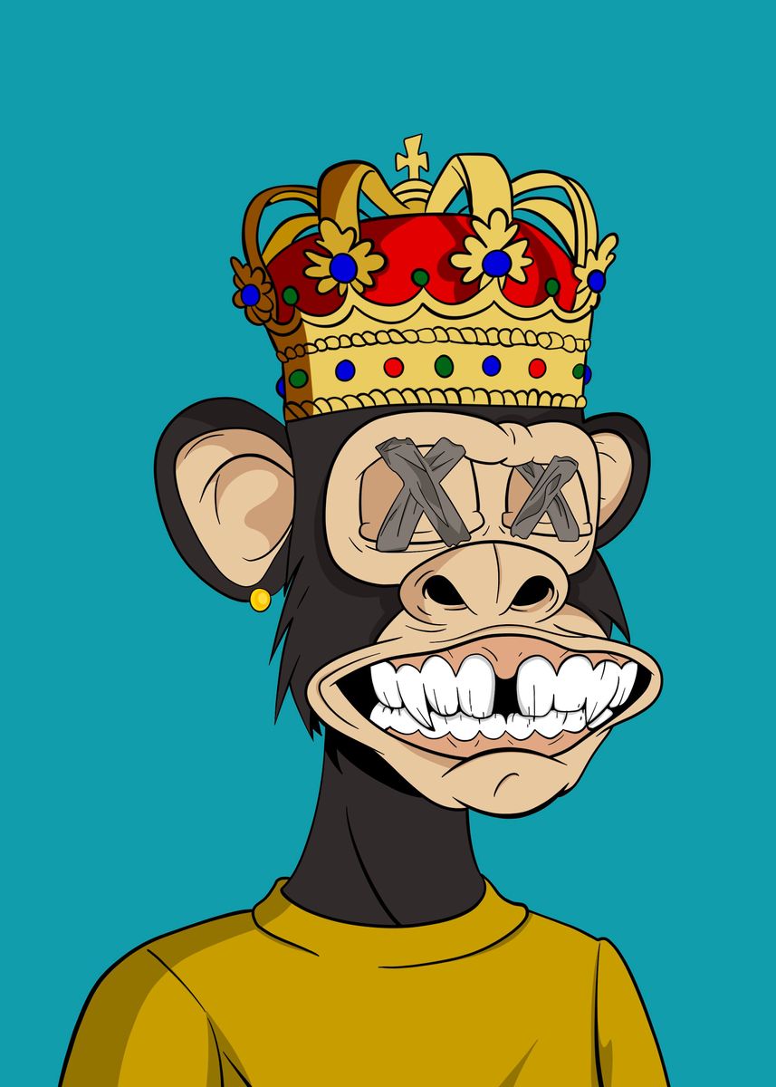 'King ape' Poster, picture, metal print, paint by Magic Apes | Displate