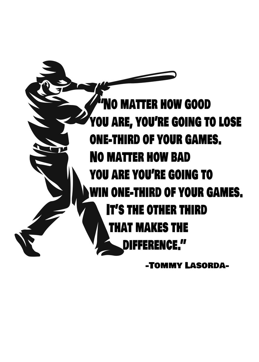 'baseball quotes' Poster by Lardis Art Displate