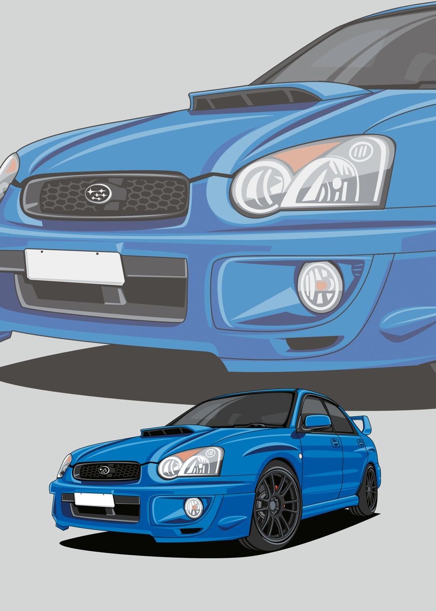 'subaru impreza wrx sti' Poster, picture, metal print, paint by capture ...