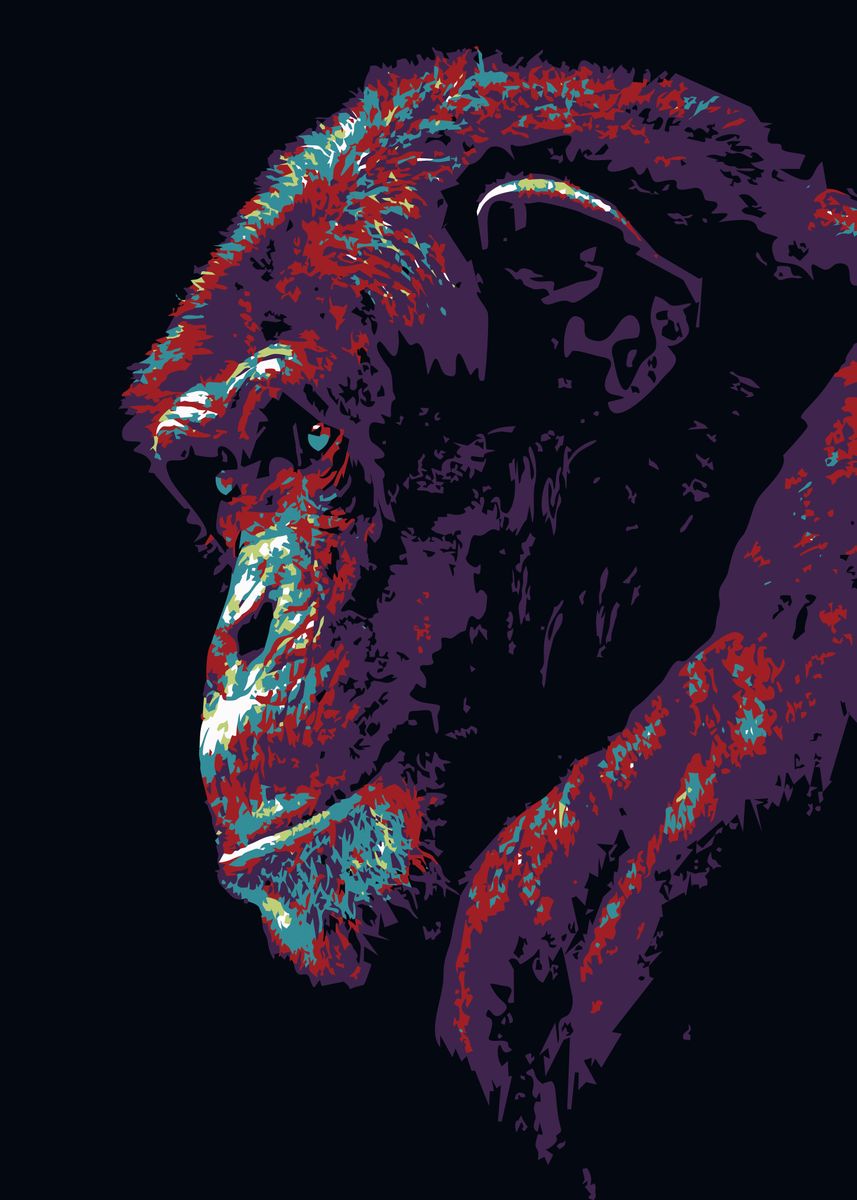 'APE' Poster, picture, metal print, paint by Memories Poster | Displate
