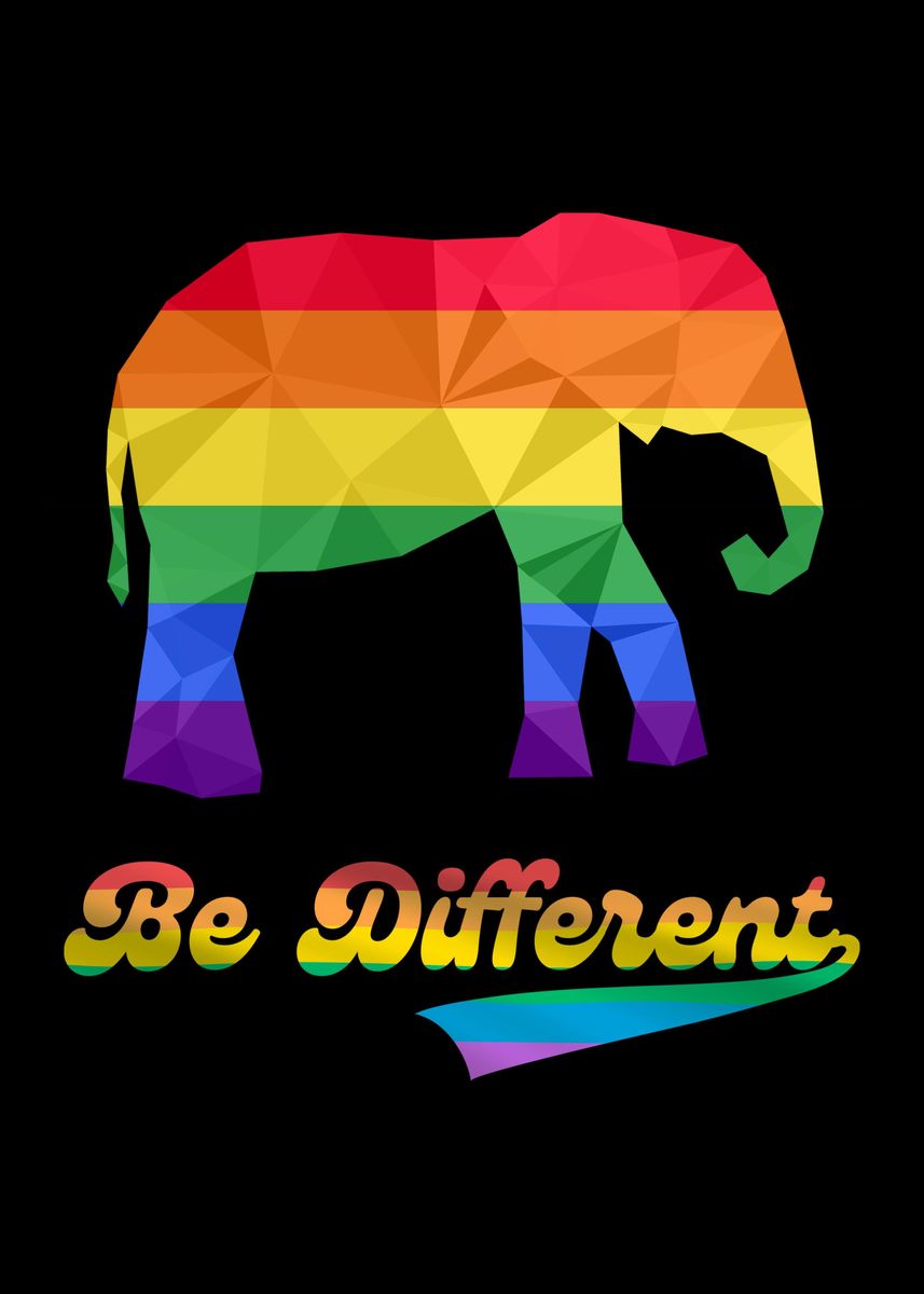 'Gay Pride Elephant LGBTQ' Poster by professionaldesigns | Displate
