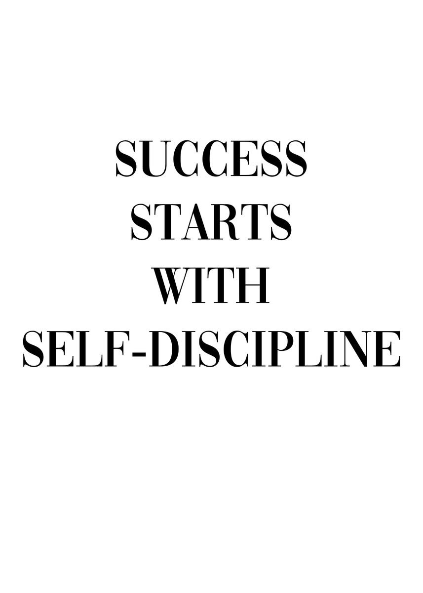 'Success Self Discipline' Poster by dkDesign | Displate