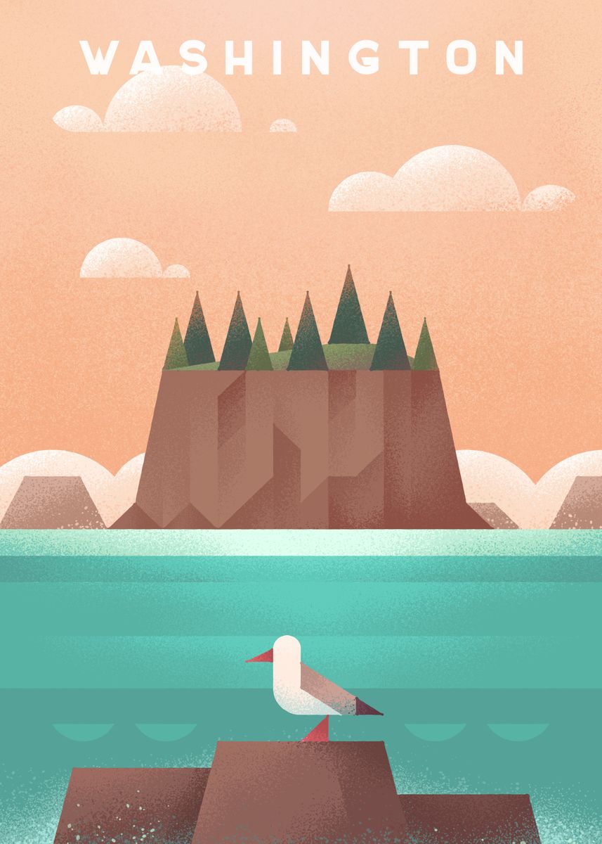 'Washington' Poster by Sam Kal Displate