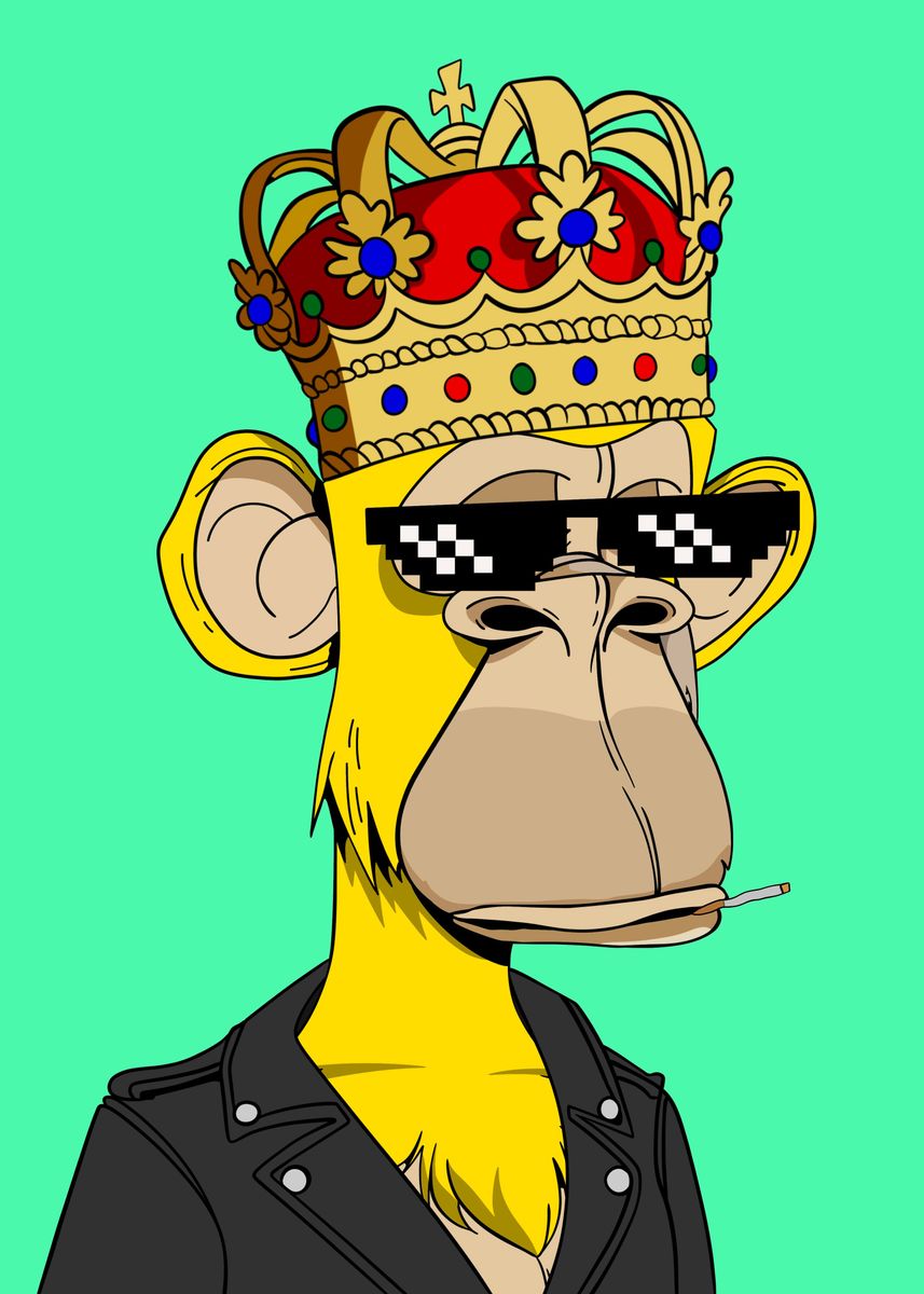 'King ape' Poster, picture, metal print, paint by Magic Apes | Displate