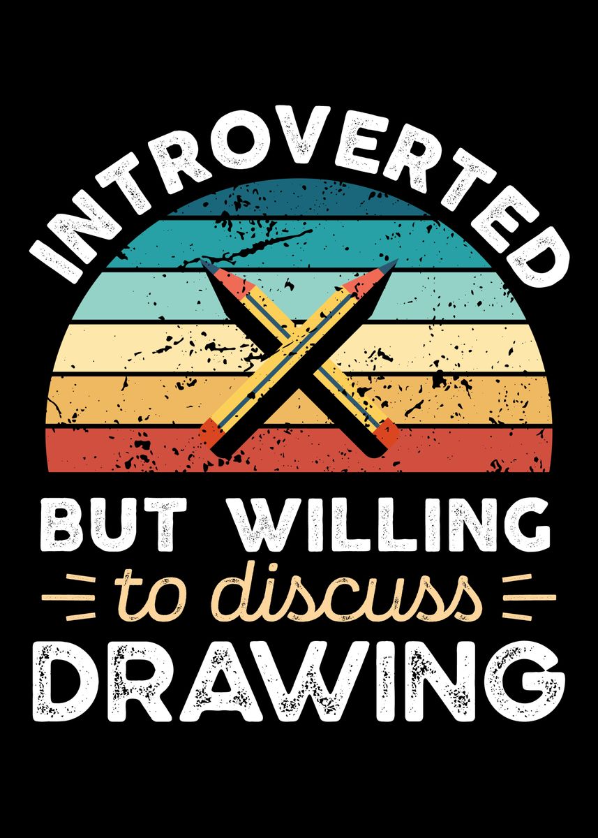 'Introverted Drawing' Poster by Philip Anders Displate