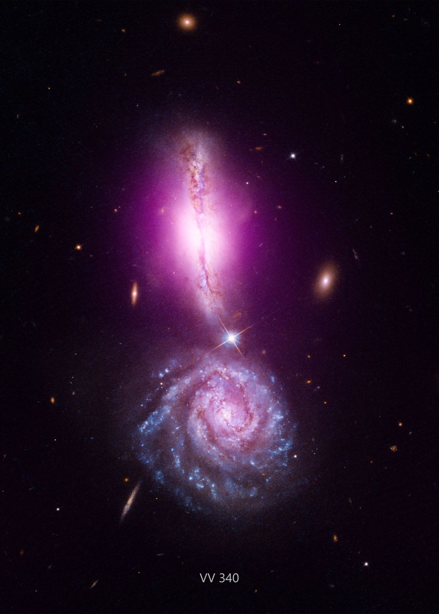 'VV 340 Hubble' Poster, picture, metal print, paint by Galaxy Images ...