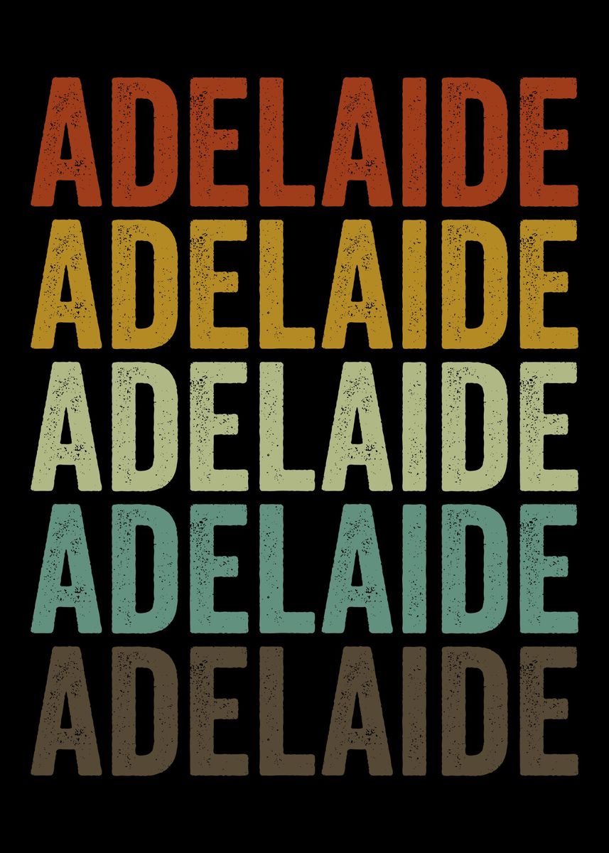'Adelaide Australia Retro' Poster by AestheticAlex Displate