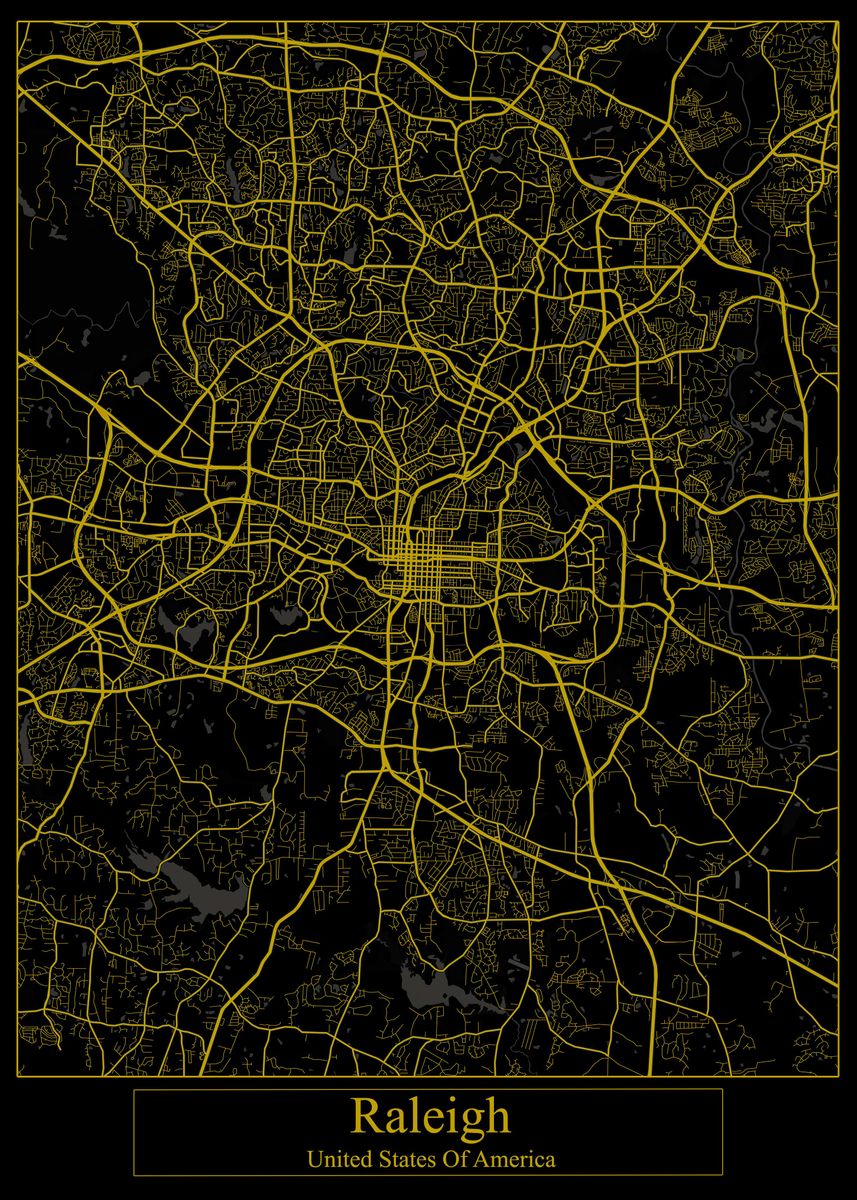 'Raleigh USA' Poster by Zake Yonkou | Displate