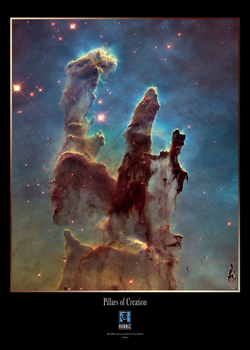 'Pillars of Creation' Poster, picture, metal print, paint by NTx