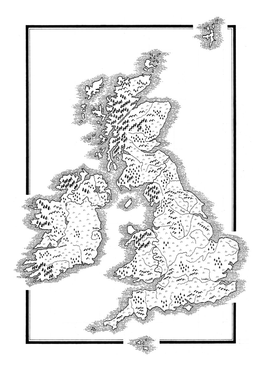 British Isles Map Poster By Rich Banks Displate 6199