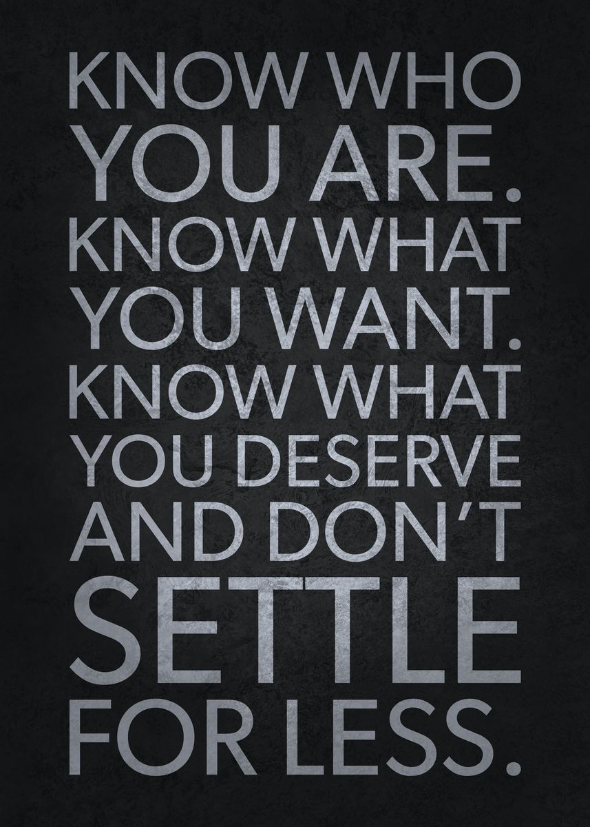 'Never Settle For Less' Poster, picture, metal print, paint by CHAN ...