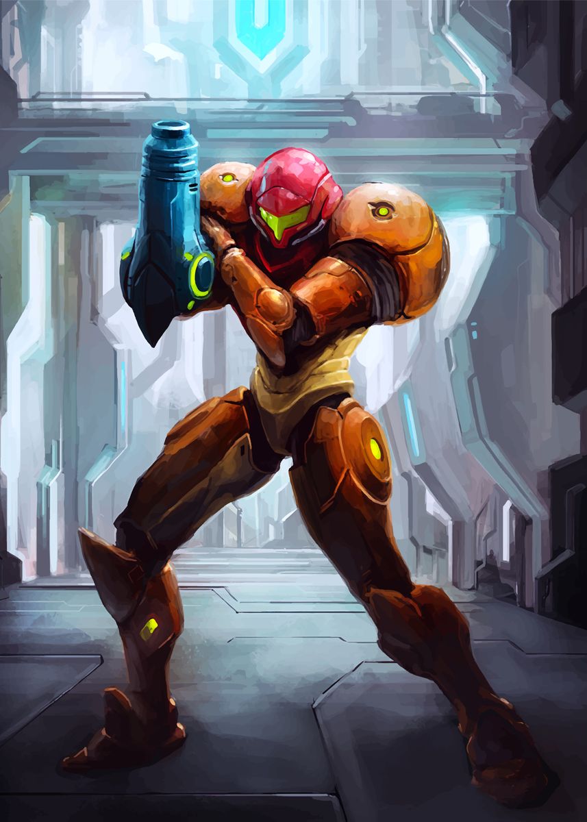 'Metroid Samus' Poster, picture, metal print, paint by 아담 | Displate