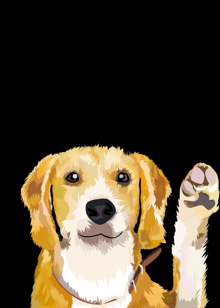 Dog Vector Poster 'pet dog in vector style' Poster, picture, metal print, paint by Ihsa ...