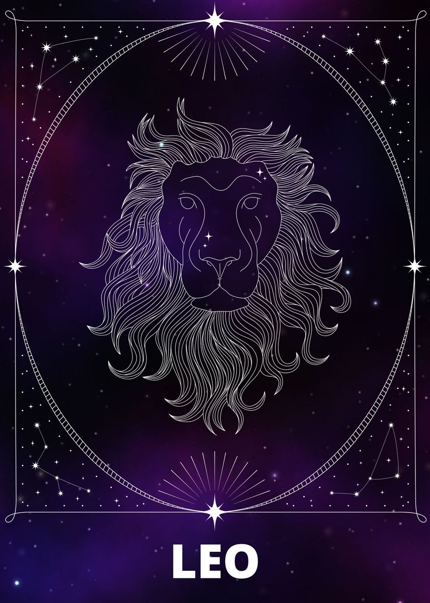 'Leo Zodiac Sign' Poster by Andreea Eremia | Displate