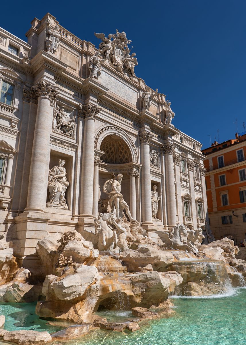 'Trevi Fountain In Rome' Poster, picture, metal print, paint by ...