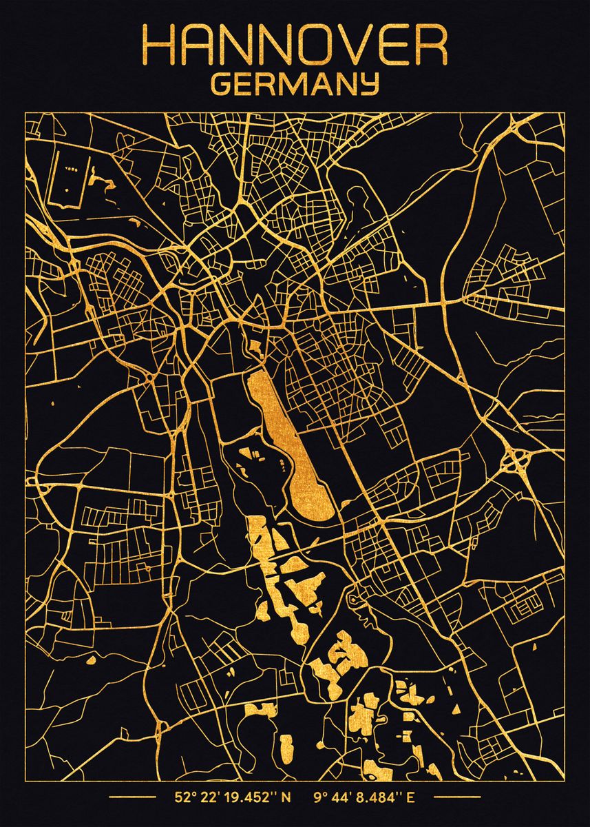 'Hannover Germany' Poster, picture, metal print, paint by Denis Siggers