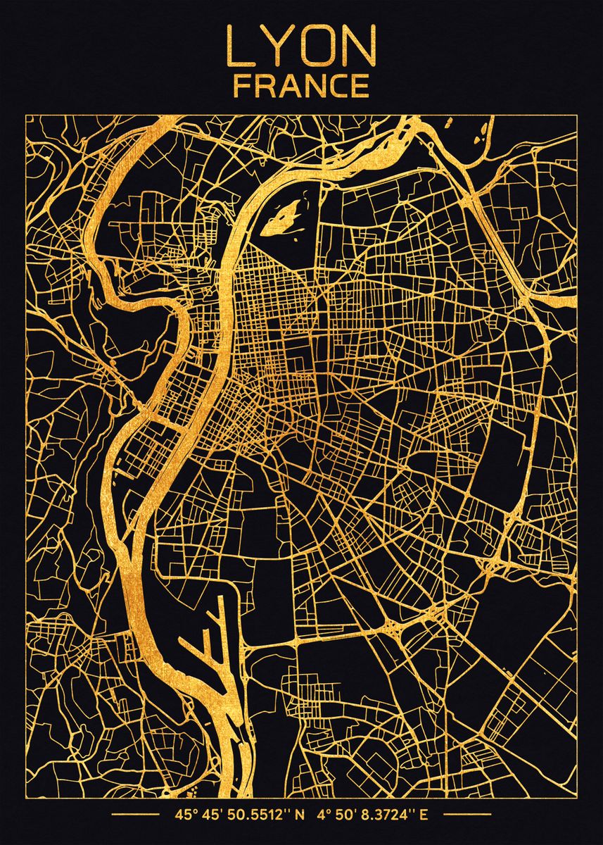 'Lyon France' Poster by Denis Siggers | Displate