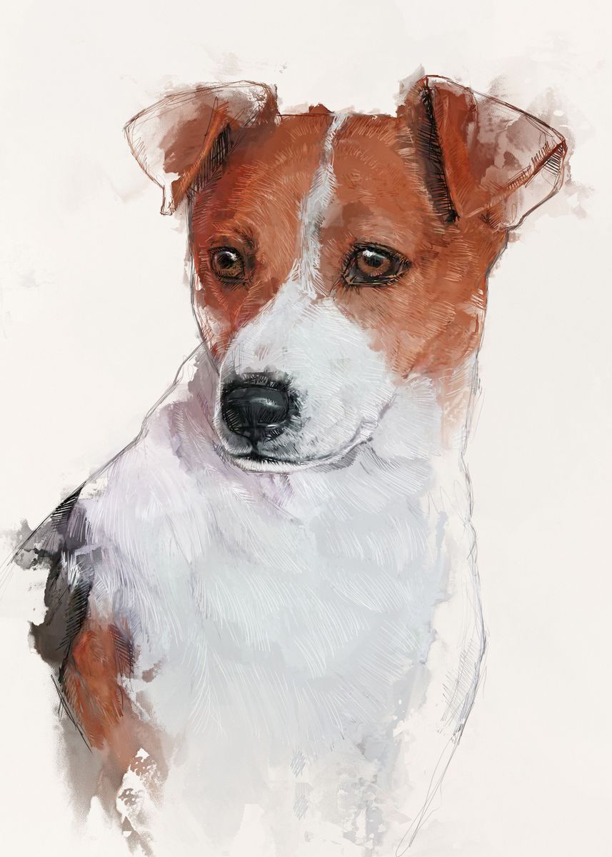 'Jack Russell Portrait' Poster by Bloom Florence | Displate