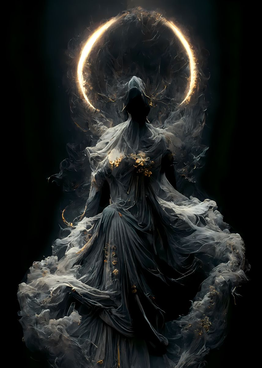 'Shadow Goddess' Poster, picture, metal print, paint by Thranduil