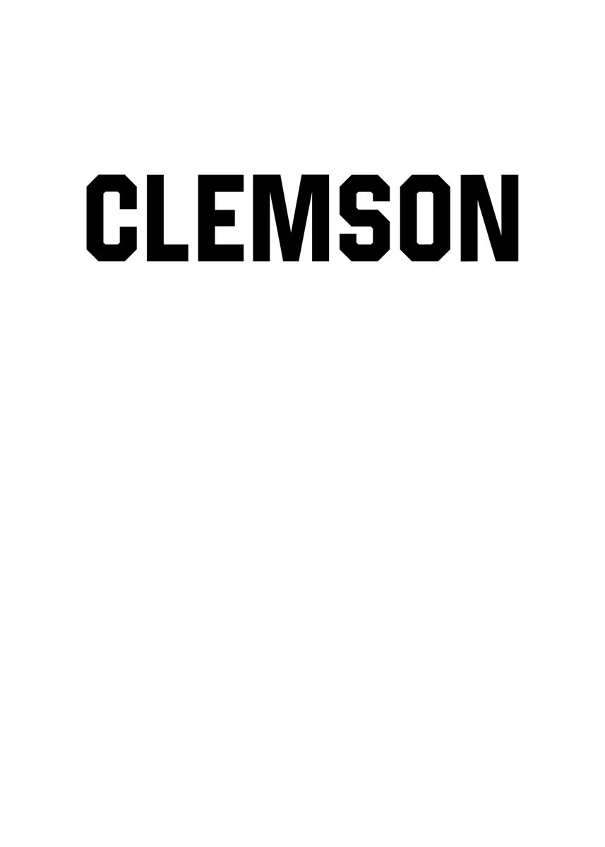 'Clemson' Poster by Francois Ringuette Displate