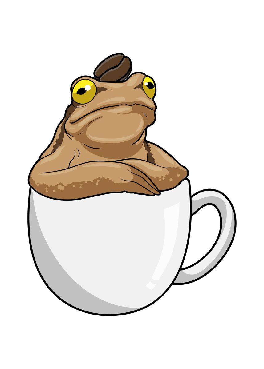 'Frog Coffee Coffee bean' Poster, picture, metal print, paint by Markus