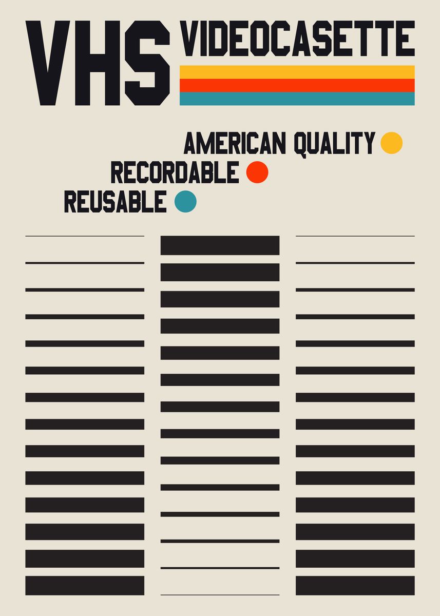 'VHS Advertisement Poster' Poster by BluePinkPanther Displate