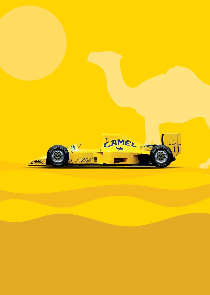 'Lotus 99T Camel Livery' Poster by Jakub Fochtman | Displate